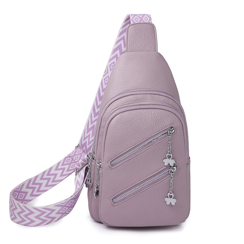 NNEDSZ Waterproof Crossbody Sling Bag with Adjustable Strap - Purple